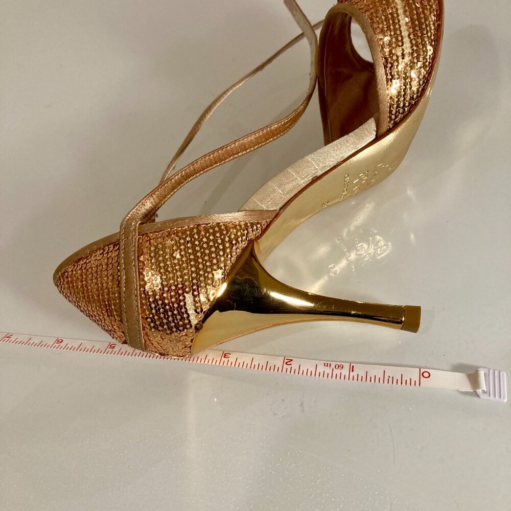 Comme il Faut Gold Sequin Tango shoes, EU size: 34 (US: 4.5-5.0) w/ Original Bag - Picture 2 of 8
